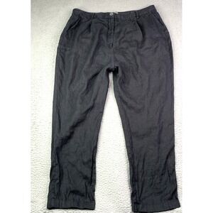 Mara Hoffman Pants Trousers Women's Size 16 Black 100% Hemp High Rise Pants